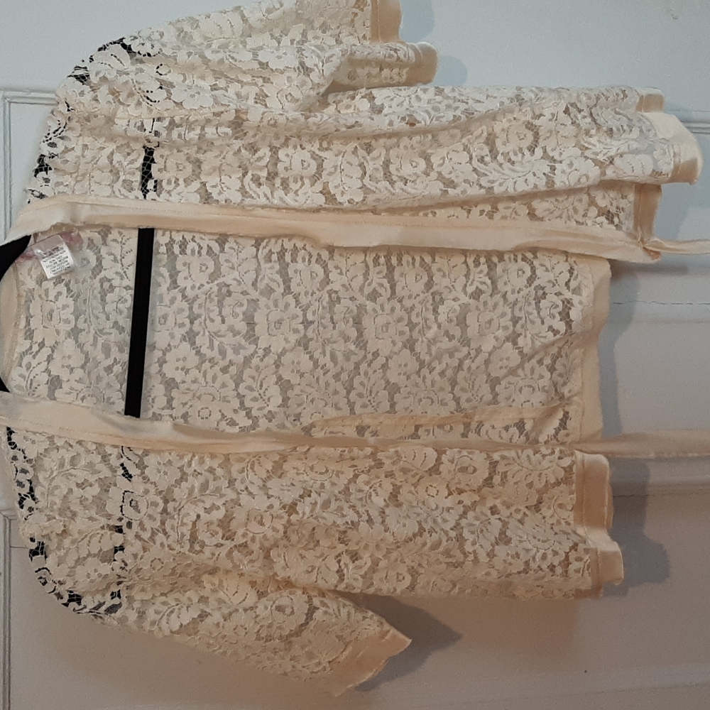 Rebecca Taylor wrap shawl ivory color size 6